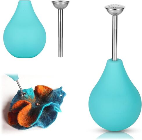 Ball Sprinkler for Wet Felting, Silicone Handy Sprinkler Ball Wet Felt Tools, Blue for Brause, Squeeze Equipment Accessory Felt Supplies in Saudi Arabia