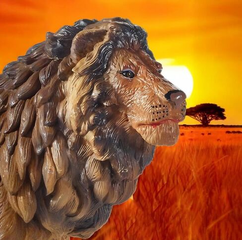 Keena 8PCS Realistic Lion Figurines with Lion Cubs, 2-8" Jungle Animals Figures Family Set Includes Baby Lions, Educational Toy Cake Toppers Christmas Birthday Gift for Kids Toddlers in Saudi Arabia