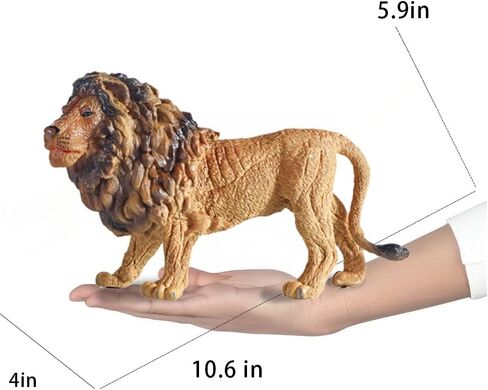 Keena 8PCS Realistic Lion Figurines with Lion Cubs, 2-8" Jungle Animals Figures Family Set Includes Baby Lions, Educational Toy Cake Toppers Christmas Birthday Gift for Kids Toddlers in Saudi Arabia