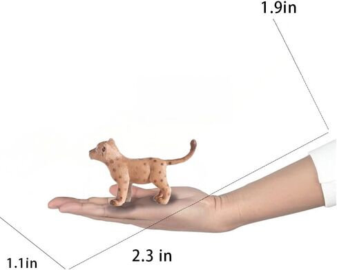 Keena 8PCS Realistic Lion Figurines with Lion Cubs, 2-8" Jungle Animals Figures Family Set Includes Baby Lions, Educational Toy Cake Toppers Christmas Birthday Gift for Kids Toddlers in Saudi Arabia