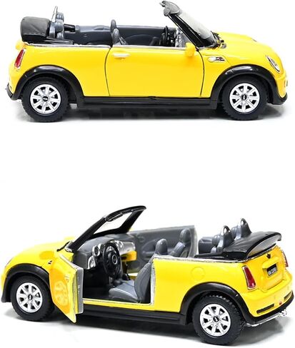 Mini Cooper S Convertible In Maroon Diecast 1:28 Scale By Kinsmart in Saudi Arabia
