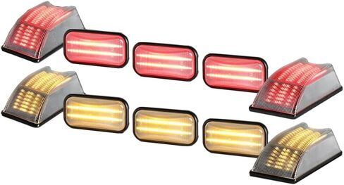 Rear Red/Front Amber Roof Marker Lights, Roof Clearance Lamps Cab Roof Clearance Marker Running Light, 2003-2009 Compatible with Hummer H2 - Smoke Lens in Saudi Arabia