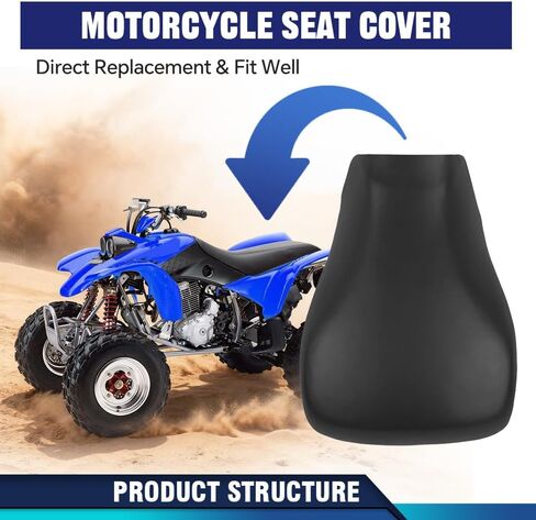 غطاء مقعد PIT66 متوافق مع Honda Rubicon 2005-2011/متوافق مع Foreman 500 ATV غطاء مقعد أسود من الجلد الصناعي PVC in Kuwait