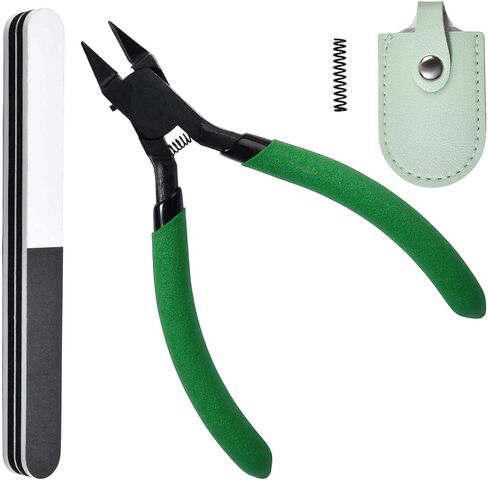 Model Nippers 4.3 Inch Cutter Making Tools Ultra-thin Single-edge Model Tools Miniature with Sanding Strip Replacement Spring and Leather Case in Saudi Arabia