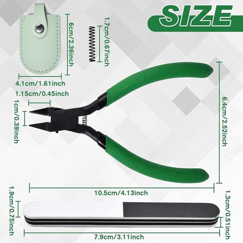 Model Nippers 4.3 Inch Cutter Making Tools Ultra-thin Single-edge Model Tools Miniature with Sanding Strip Replacement Spring and Leather Case in Saudi Arabia