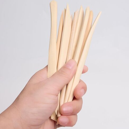 مجموعة أدوات نحت الطين الخشبية 10 قطع، أدوات الفخار، أدوات النحت للقطع والنحت والتنعيم in Kuwait