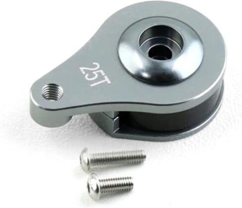 2 Sets Aluminum 25T Servo Saver 1 Hole Adjustable Hi-Torque Servo Horn for 1/10 SCX10 Capra TRX4 TRX6 RC Car Crawler Boat Parts (Titanium) in Saudi Arabia