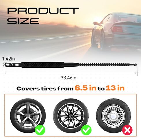 BBTO 20 Pcs Tpu Snow Tire Chains Straps for Car Universal Emergency Tire Chains Anti Skid Ice Traction Safety Cable Belts for Winter Driving on Snow Mud and Ice (Orange) in Saudi Arabia