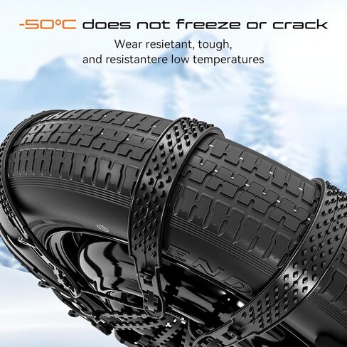 BBTO 20 Pcs Tpu Snow Tire Chains Straps for Car Universal Emergency Tire Chains Anti Skid Ice Traction Safety Cable Belts for Winter Driving on Snow Mud and Ice (Orange) in Saudi Arabia