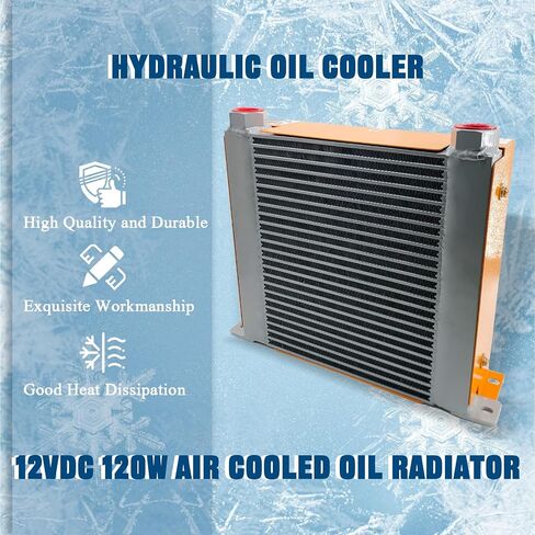 AH1012T-CA مبرد الزيت الهيدروليكي 120 وات 12VDC 100 لتر / دقيقة مشعاع الزيت المبرد بالهواء لحام دقيق ومروحة فعالة in Saudi Arabia