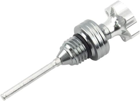 Motorcycle Scooter Engine Oil Dipstick Filler Cap Plug Crankcase Oil Level Gauge Compatible with Most Models 1pcs in Red Blue Black Silver Aluminum(Red) in Saudi Arabia