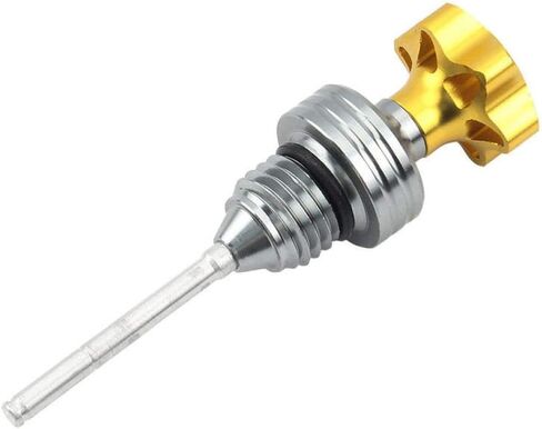 Motorcycle Scooter Engine Oil Dipstick Filler Cap Plug Crankcase Oil Level Gauge Compatible with Most Models 1pcs in Red Blue Black Silver Aluminum(Red) in Saudi Arabia