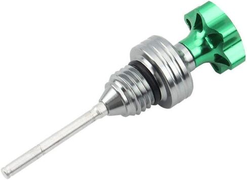 Motorcycle Scooter Engine Oil Dipstick Filler Cap Plug Crankcase Oil Level Gauge Compatible with Most Models 1pcs in Red Blue Black Silver Aluminum(Red) in Saudi Arabia