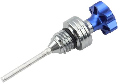 Motorcycle Scooter Engine Oil Dipstick Filler Cap Plug Crankcase Oil Level Gauge Compatible with Most Models 1pcs in Red Blue Black Silver Aluminum(Red) in Saudi Arabia