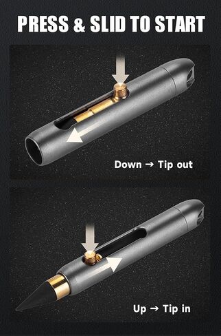 قلم ميكانيكي صغير من KEEPO LINK مع حلقة مفاتيح و2 سن إضافي، قلم سلسلة مفاتيح من التيتانيوم اللانهائي للحمل اليومي، المكتب، في الهواء الطلق، العودة إلى لوازم المدرسة، OLP01 (رمادي معدني) in Kuwait