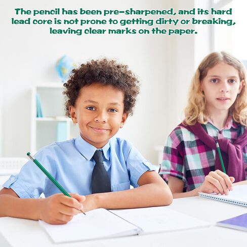 12 قطعة من أقلام الرصاص الملونة القابلة للمسح باللون الأصفر مع ممحاة مشحذ مسبقًا 2 HB للفحص والدرجات والاختبارات واللوازم المكتبية/المدرسية (أصفر) in Kuwait