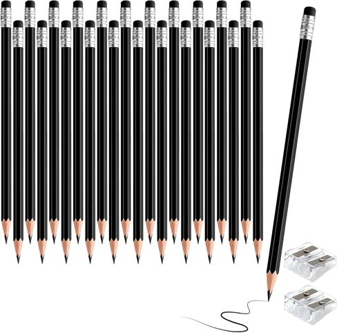 24 قطعة من أقلام الرصاص الملونة القابلة للمسح باللون الأزرق الداكن مع ممحاة مشحذ مسبقًا 2 HB للفحص والدرجات والاختبارات واللوازم المكتبية/المدرسية (أزرق داكن) in Kuwait