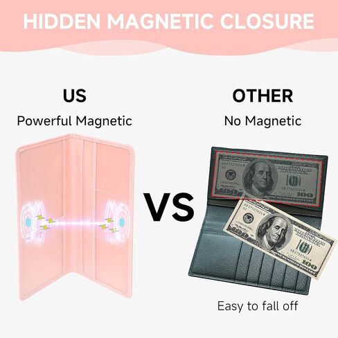 BOKKY 3 Pack PU حامل تسجيل وتأمين السيارة حامل مستندات سيارة قابل للتحويل مع إغلاق مغناطيسي - مثالي للمستندات والبطاقات والترخيص in Kuwait