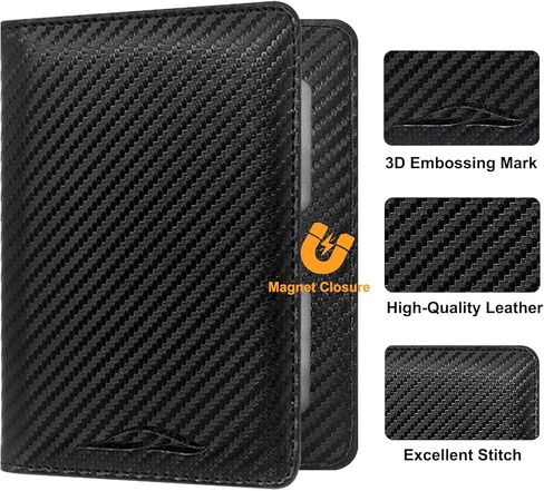 حامل تسجيل السيارة والتأمين مع قفل مغناطيسي، منظم مقصورة صندوق القفازات لوثائق رخصة السيارة - للمستندات والرخصة والبطاقات in Kuwait