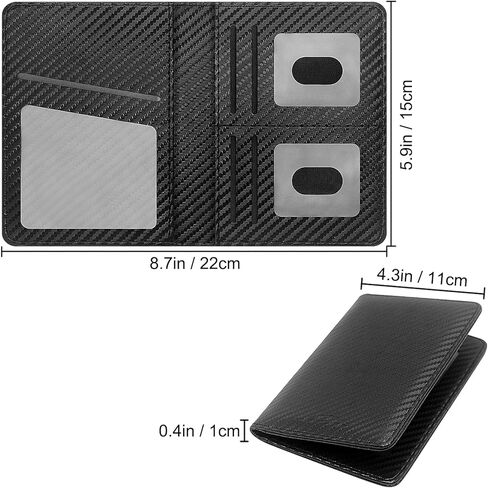 حامل تسجيل السيارة والتأمين مع قفل مغناطيسي، منظم مقصورة صندوق القفازات لوثائق رخصة السيارة - للمستندات والرخصة والبطاقات in Kuwait