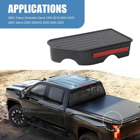 2PCS Bed Rail Stake Pocket Covers, Truck Bed Rail Caps, Compatible with Chevy Silverado GMC Sierra 1500 2019-2025, GMC Sierra 2500 3500HD 2020-2025, Truck Rear Caps Bed Rail Hole Cover (Black) in Saudi Arabia