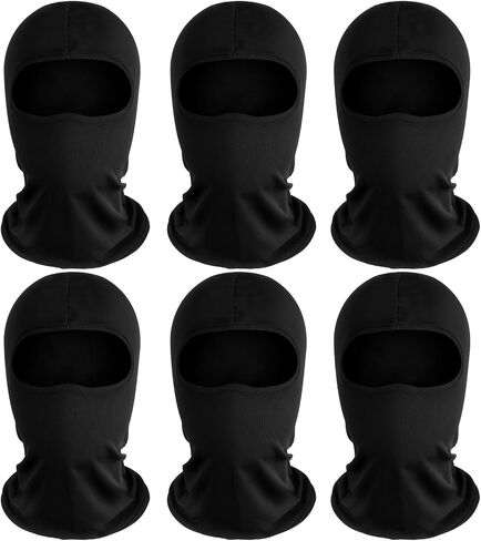 6Pcs Black Ski Mask Pack Set, Ski Masks for Men, Balaclava Face Mask Men, Skiing, and Outdoor Activities in Saudi Arabia