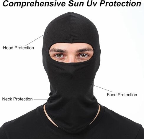 6Pcs Black Ski Mask Pack Set, Ski Masks for Men, Balaclava Face Mask Men, Skiing, and Outdoor Activities in Saudi Arabia