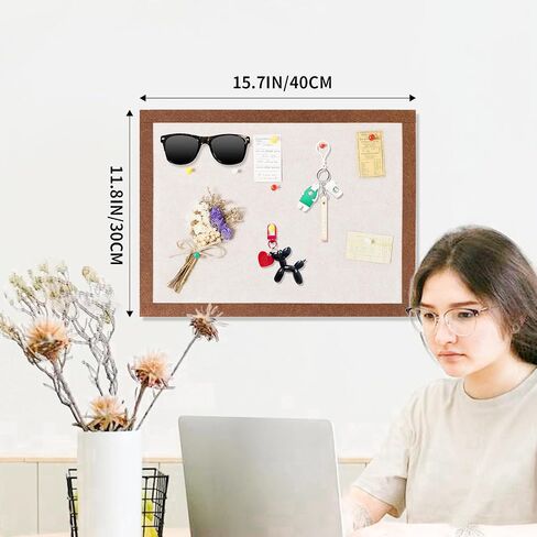 Felt Pin Board Bar Strips Bulletin Board for Bedrooms Offices Home Wall Decoration, Notice Board Self Adhesive Cork Board with 35 Push Pins for Paste Notes, Photos, Schedules in Saudi Arabia