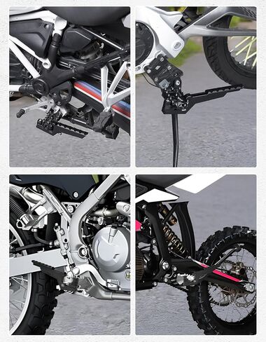 KEMIMOTO مساند قدم ركاب الدراجات النارية العالمية القابلة للتمديد متوافقة مع Surron Soleil01 Duke 390 R1250GS Tenere 700 KLX 300 Talaria Foot Pegs Adventure Enduro Dirt Bike مسند قدم دواسات الركاب in Saudi Arabia
