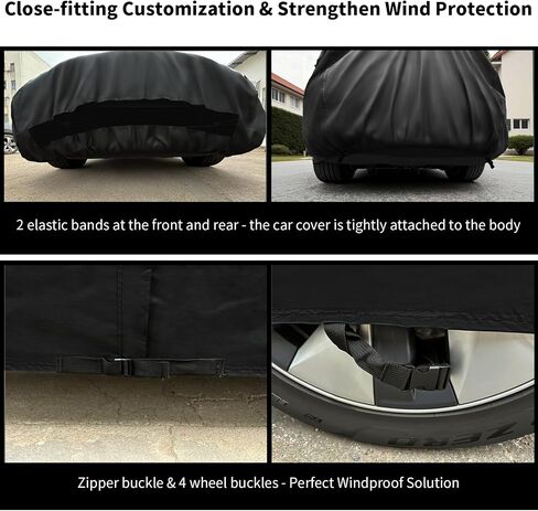 Safana Car Cover for Tesla Model Y Custom Fit Vehicle Cover [Upgrade 420D Oxford] Waterproof 7 Layers Durable Outdoor Full Car Cover Sun Rain UV Snow Protection with Charging Port Door Zipper in Saudi Arabia