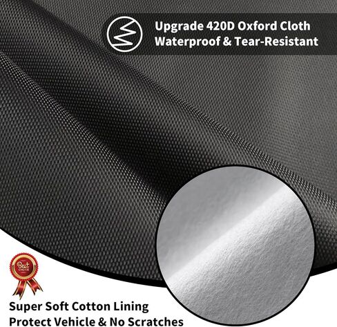 Safana Car Cover for Tesla Model Y Custom Fit Vehicle Cover [Upgrade 420D Oxford] Waterproof 7 Layers Durable Outdoor Full Car Cover Sun Rain UV Snow Protection with Charging Port Door Zipper in Saudi Arabia