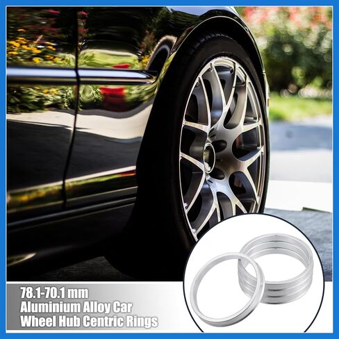 4pcs OD 78.1mm to ID 70.1mm Aluminum Alloy Car Auto Hub Centric Rings Wheel Bore Center Spacer Replacement Auto Accessories in Saudi Arabia