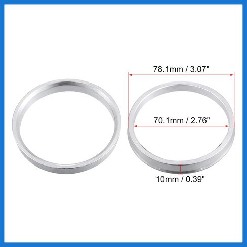 4pcs OD 78.1mm to ID 70.1mm Aluminum Alloy Car Auto Hub Centric Rings Wheel Bore Center Spacer Replacement Auto Accessories in Saudi Arabia