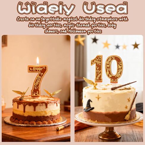 المعالج السحري حزب هاري عيد ميلاد الشموع رقم 7 شمعة كعكة توبر معالج المدرسة بوتر تحت عنوان سعيد 7 عيد ميلاد كعكة الزينة للبنين الفتيات الاطفال الطرف تفضل اللوازم الزينة in Kuwait