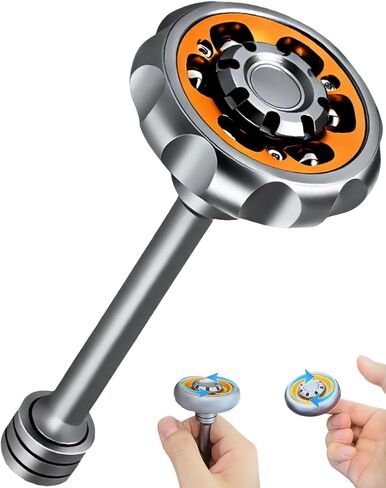 ألعاب فيدجيت معدنية للبالغين - لعبة فيدجيت بمقبض 2 في 1 صوت نقرة أو دوران سلس صامت لتخفيف التوتر والقلق وتحسين التركيز، ألعاب مكتب مكتب ADHD EDC in Kuwait