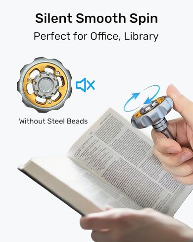 ألعاب فيدجيت معدنية للبالغين - لعبة فيدجيت بمقبض 2 في 1 صوت نقرة أو دوران سلس صامت لتخفيف التوتر والقلق وتحسين التركيز، ألعاب مكتب مكتب ADHD EDC in Kuwait