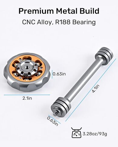 ألعاب فيدجيت معدنية للبالغين - لعبة فيدجيت بمقبض 2 في 1 صوت نقرة أو دوران سلس صامت لتخفيف التوتر والقلق وتحسين التركيز، ألعاب مكتب مكتب ADHD EDC in Kuwait