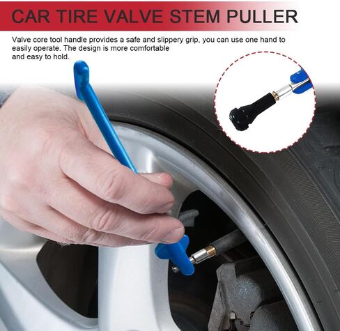 Car Tire Valve Stem Puller, Valve Stem Removal Tool, No Scratch High Tensile Strength Valves Lever Tool, Auto Tire Repair Replacement Accessories Fit for Most SUV Motorcycle Truck (Yellow) in Kuwait