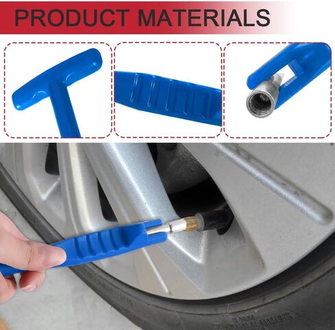 Car Tire Valve Stem Puller, Valve Stem Removal Tool, No Scratch High Tensile Strength Valves Lever Tool, Auto Tire Repair Replacement Accessories Fit for Most SUV Motorcycle Truck (Yellow) in Kuwait