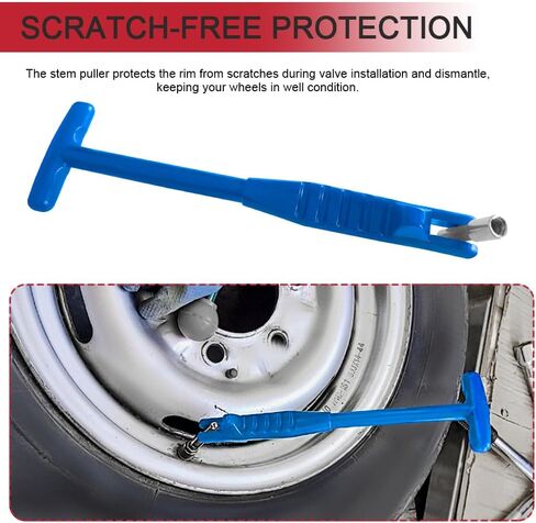 Car Tire Valve Stem Puller, Valve Stem Removal Tool, No Scratch High Tensile Strength Valves Lever Tool, Auto Tire Repair Replacement Accessories Fit for Most SUV Motorcycle Truck (Yellow) in Kuwait