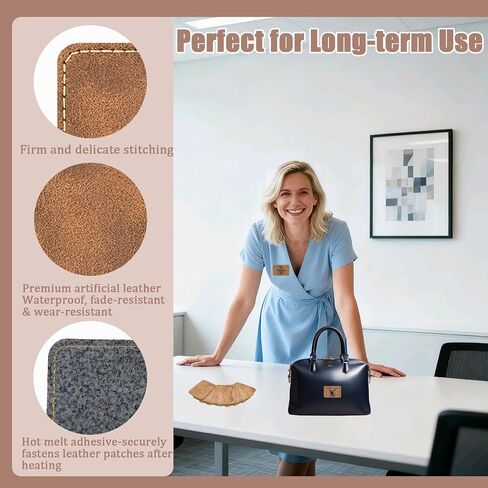 Brown Leather Adhesive Patches for Laser Engraving, 3 x 2 Inches, 50 Pieces, Compatible with Hats, Backpacks, Clothes, Bags in Saudi Arabia