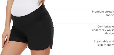 PACBREEZE Women's Maternity Shorts Lounge Pajama Workout Running Casual Summer Pregnancy Shorts, S-XXL in Saudi Arabia
