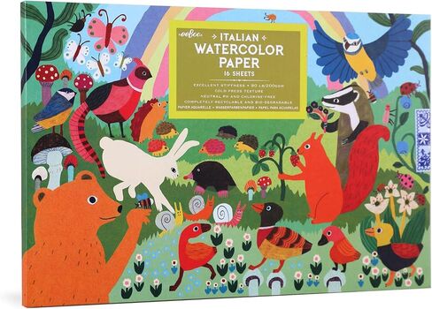 eeBoo Piece & Love: لوحة ألوان مائية Seaside Garden - 16 ورقة، 85 رطل، كتاب 9.5 × 6.5، فنون وحرف للبالغين in Kuwait