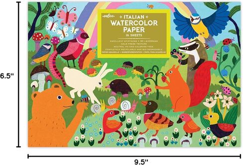 eeBoo Piece & Love: لوحة ألوان مائية Seaside Garden - 16 ورقة، 85 رطل، كتاب 9.5 × 6.5، فنون وحرف للبالغين in Kuwait