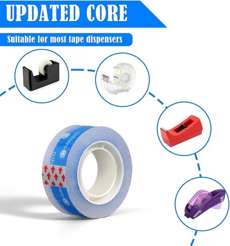 3 Rolls Clear Tape Refills for Dispenser, Easy Tear by Hands in Saudi Arabia