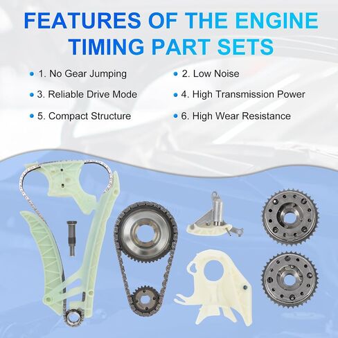 N20 محرك توقيت سلسلة مضخة زيت محرك سلسلة عدة ث/VVT أسنان العجلة يناسب BMW F21 F23 F22 F87 F31 F30 F80 F36 F10 F07 E84 F25 F26 E89 220i 320i 528i X3 X4 X5 Z4 2.0L Turbo OE N20B20A N20B20B in Saudi Arabia