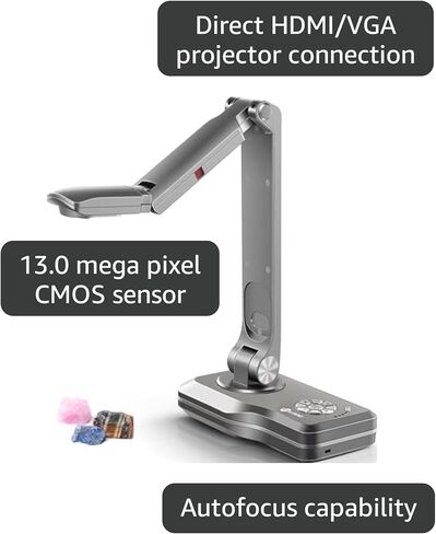 JOYUSING V508 VGA/HDMI/USB Three Mode 8MP Document Camera for Teachers, Compatible with Mac, Windows, Chromebook Perfect for Online Teaching, Distance Learning, Web Conferencing in Saudi Arabia
