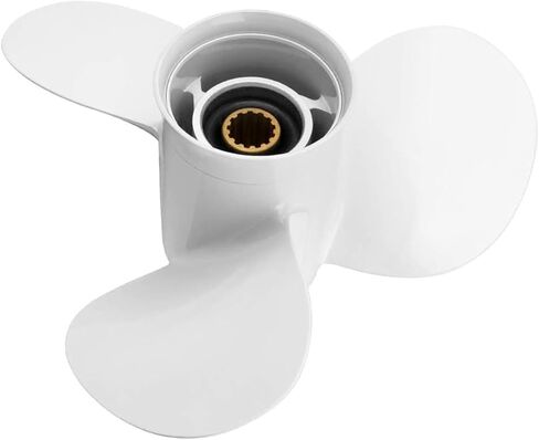 OEM Upgrade 4 Blades 10 3/8x13 Aluminum Boat Outboard Propeller fit Yamaha Engines 25-60HP 13 Spline Tooth RH in Kuwait