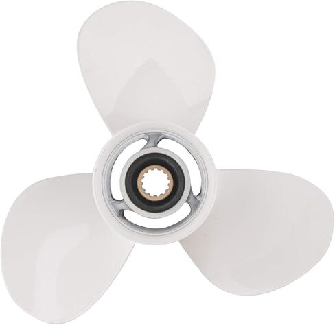 OEM Upgrade 4 Blades 10 3/8x13 Aluminum Boat Outboard Propeller fit Yamaha Engines 25-60HP 13 Spline Tooth RH in Kuwait