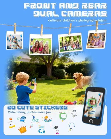 Kids Smart Phone: 3.5'' Touchscreen Phone for Kids 3 4 5 6 7 8 Years Old ABC Learning Educational Toy for Toddler Kids Travel Toy Preschool Learning Toy for Kids with 16GB SD Card Nice Gift in Saudi Arabia